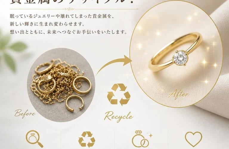 大切な思い出を蘇らせる、貴金属のリサイクル！