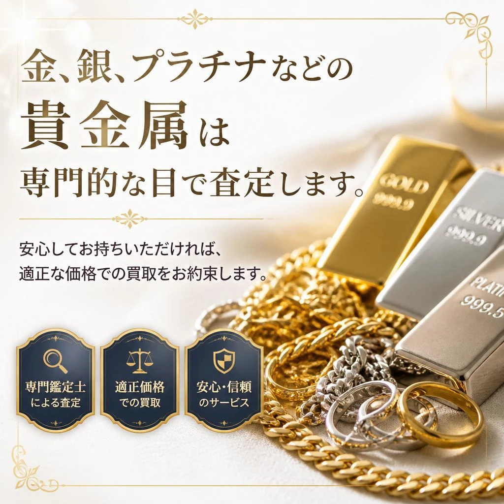 貴金属買取のプロによる安心査定