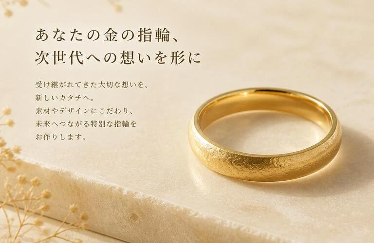 あなたの金の指輪、次世代への想いを形に
