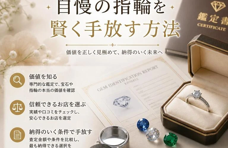 大切な宝石と共に、自慢の指輪を賢く手放す方法