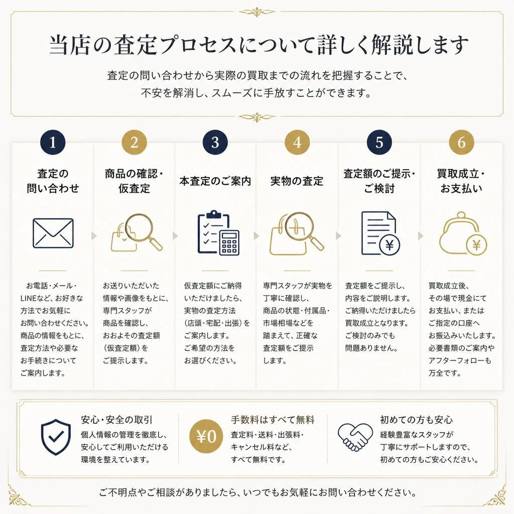 査定の流れを知って、安心してお任せ！