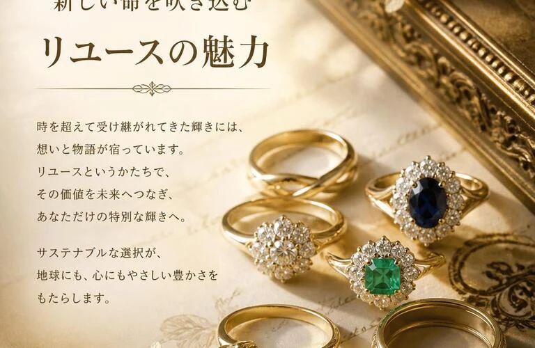 古き良き貴金属指輪に、新しい命を吹き込むリユースの魅力