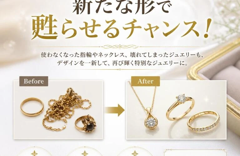 お手持ちの貴金属を新たな形で甦らせるチャンス！