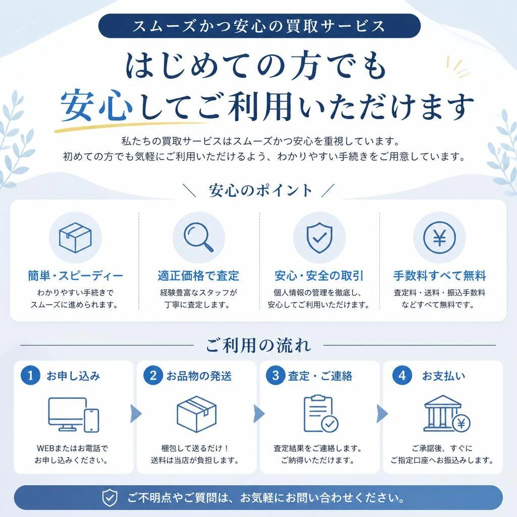 買取サービスの流れと安心感