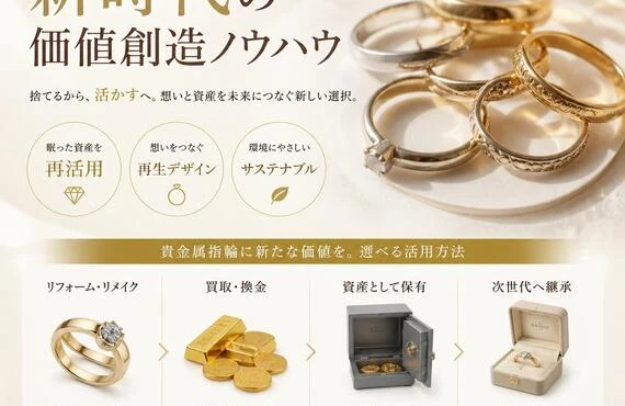 不要な貴金属指輪を活かす、新時代の価値創造ノウハウ