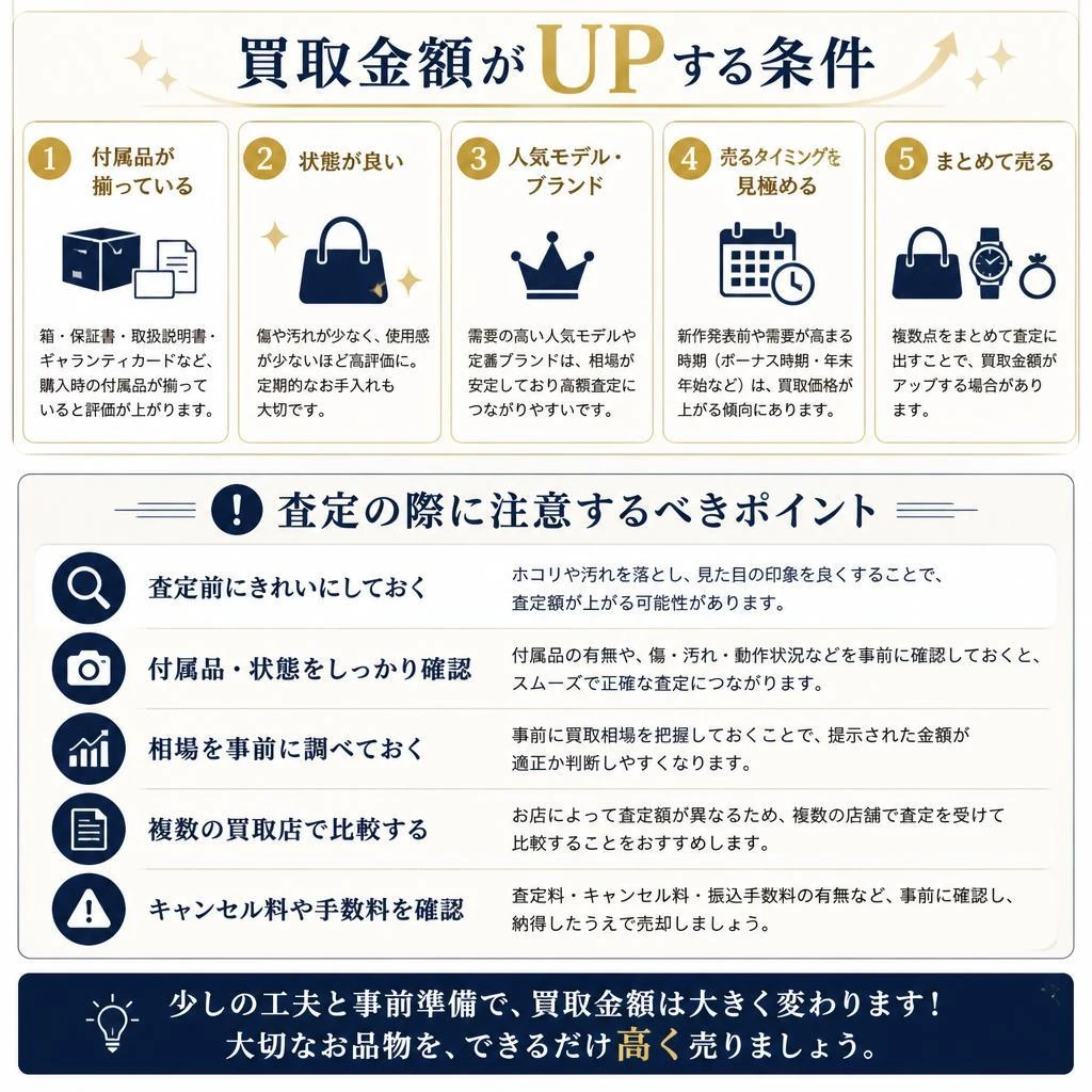 買取価格UPのポイント
