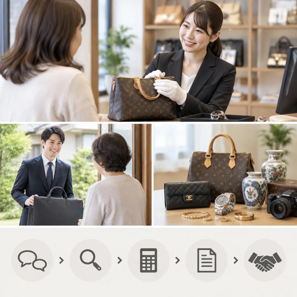 持ち込みも出張も。あなたに合った査定方法を